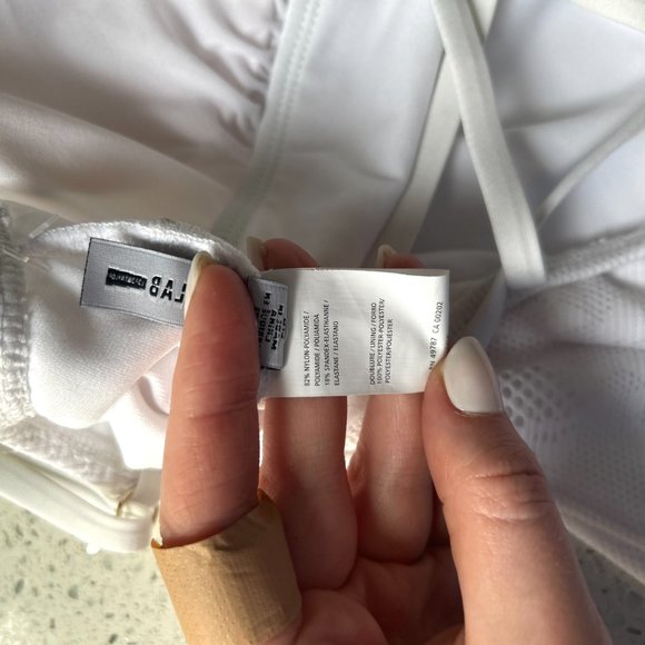 Design Lab White One Piece Bathing Suit | Women's Bathing Suit Size large - Picture 8 of 9